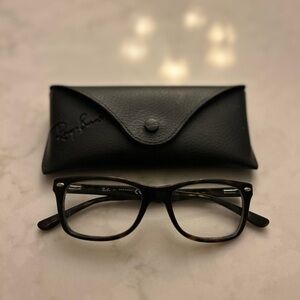 Ray-Ban Tortoise Shell Glasses with Black Case